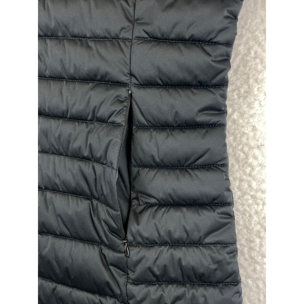 Save The Duck Women's 2 M Black Stretch Puffer Coat Long Hooded Parka Winter - Picture 11 of 16